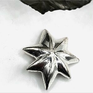 "5/$25" Vintage Silvertone Starburst Brooch Pendant